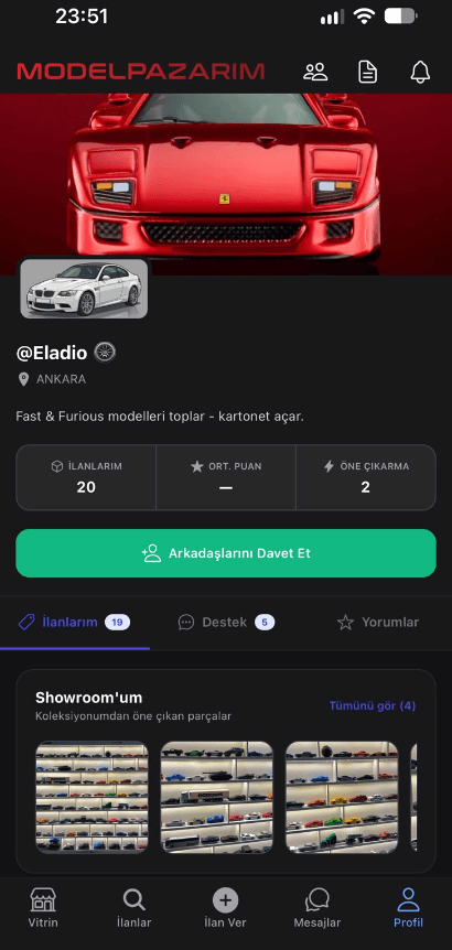 Model Pazarım — Mobil Uygulama