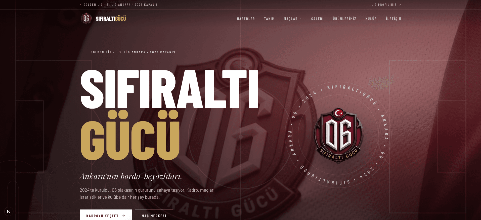 Sıfıraltı Gücü — Futbol Kulübü Web Sitesi