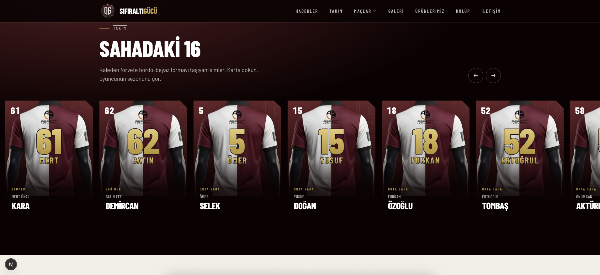 Sıfıraltı Gücü — Futbol Kulübü Web Sitesi — 3