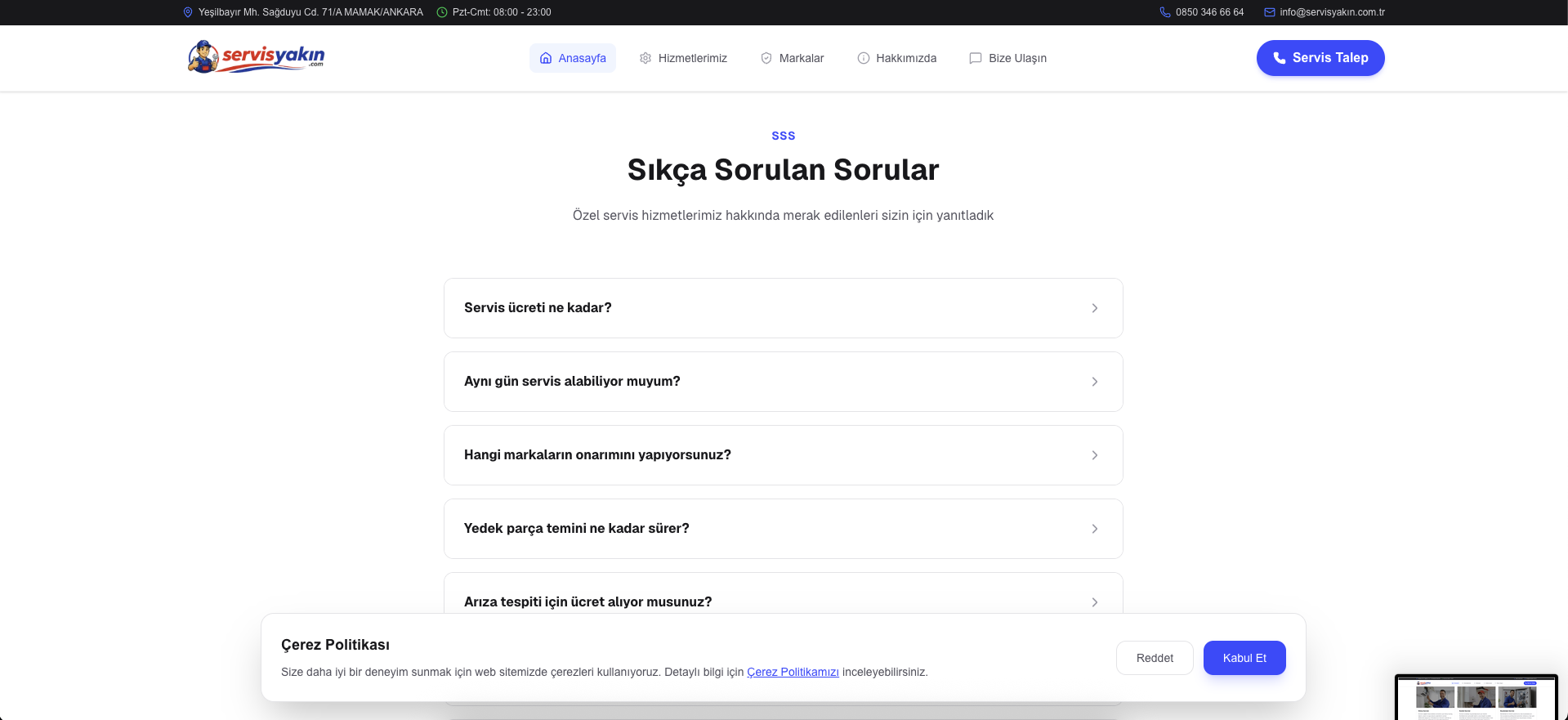 Servis Yakın — Beyaz Eşya ve Ev Aletleri Servisi — 3